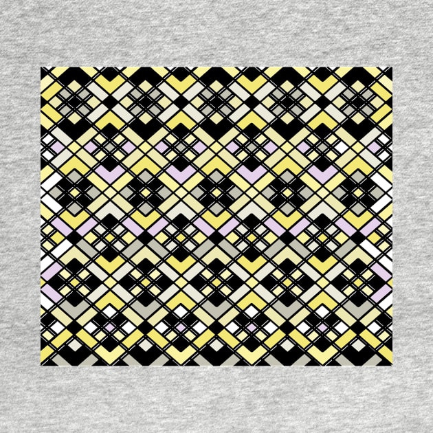 Abstract geometric pattern - gold, gray and black. by kerens